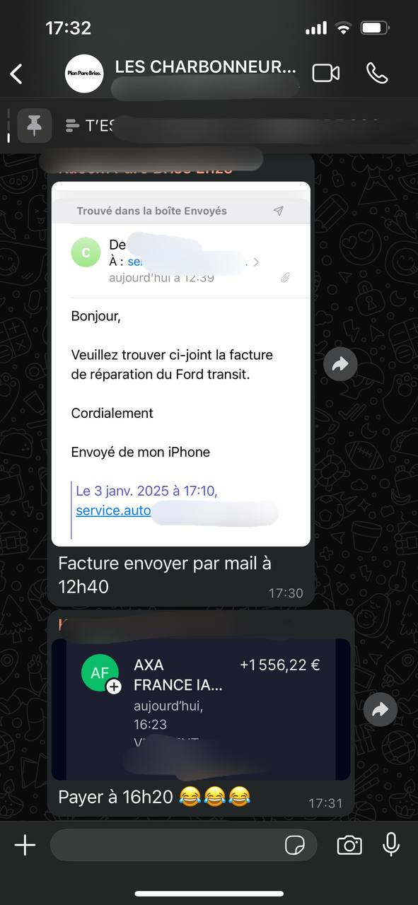Facture envoyée le matin, payée le soir