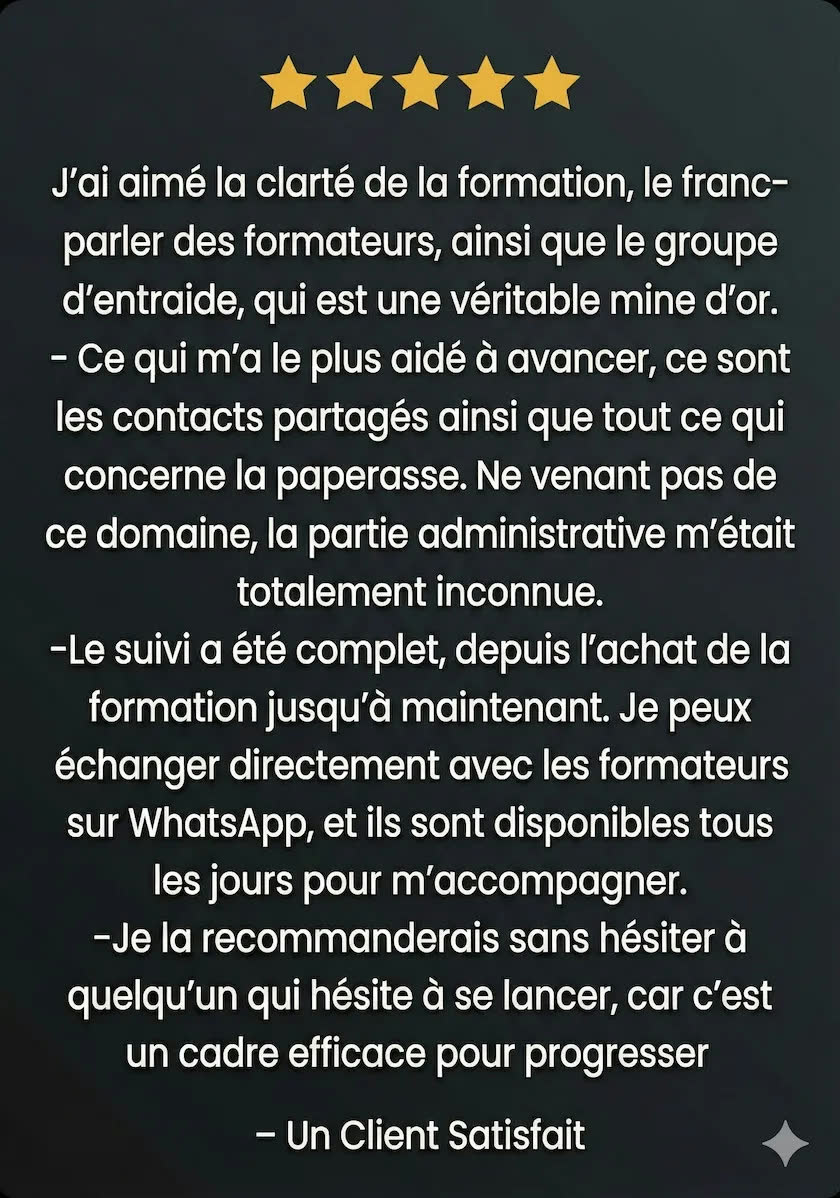 Témoignage 5★ — clarté