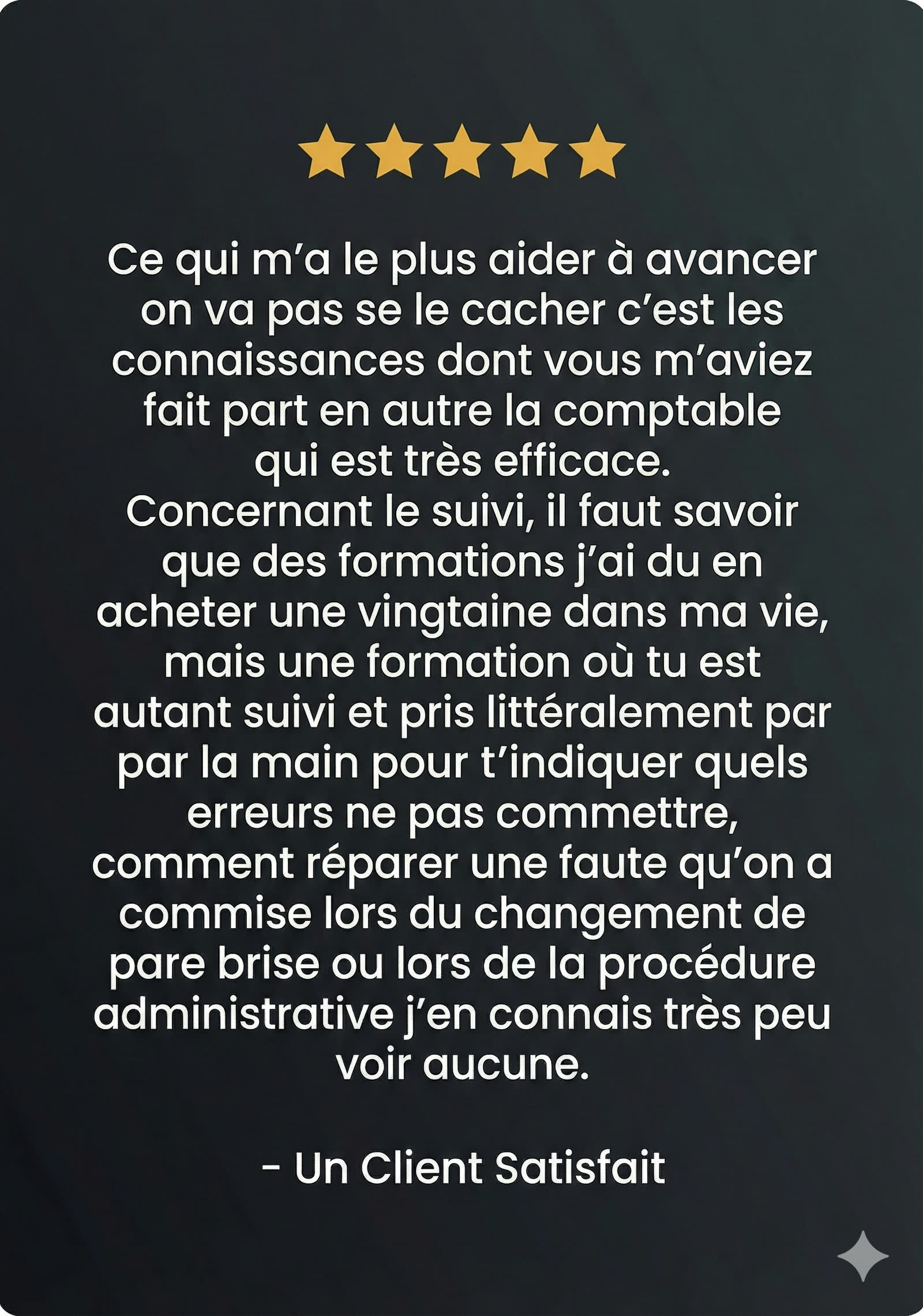 Témoignage 5★ — comptable